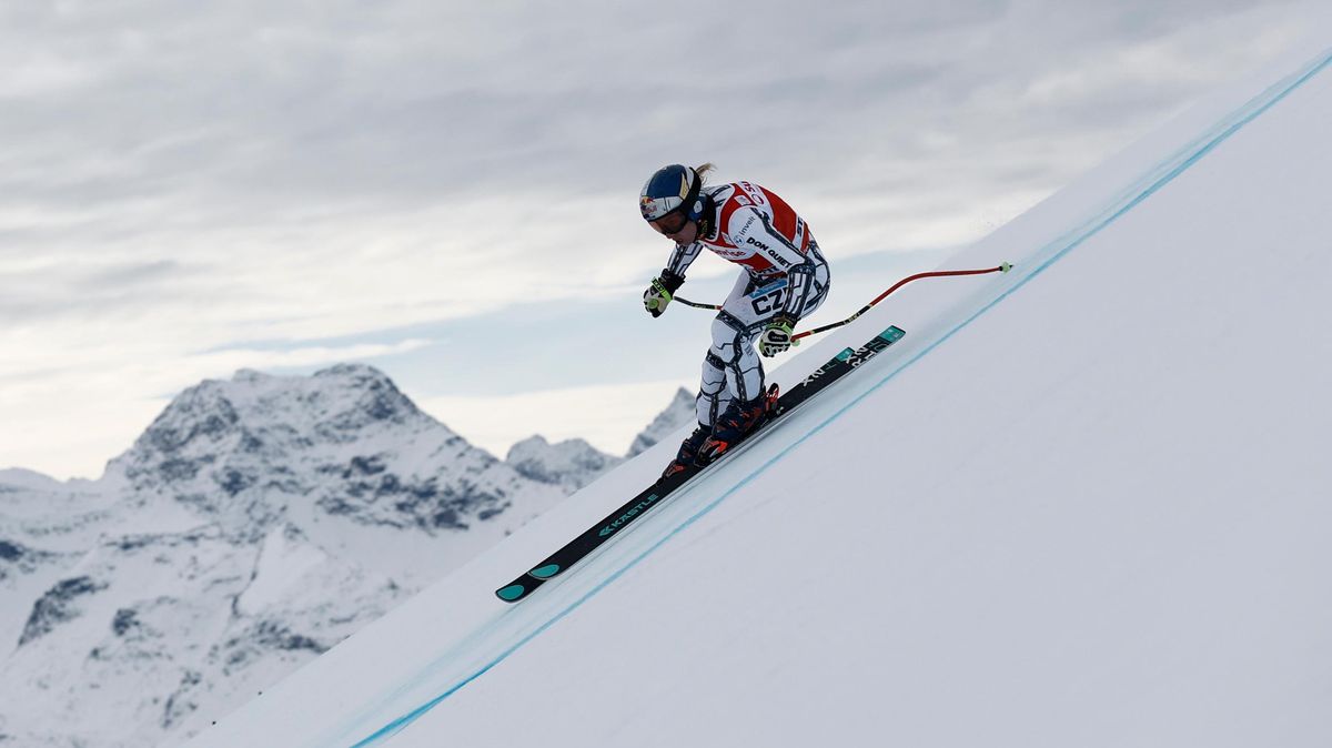 Výborná Ledecká zářila v tréninku na sjezd. Dvojnásobná olympijská vítězka měla těžký pád