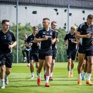 Sparťané trénovali na Strahově za velké vedra.