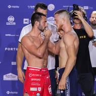 Staredown mezi Filipem Mackem a Oleksijem Poliščukem.