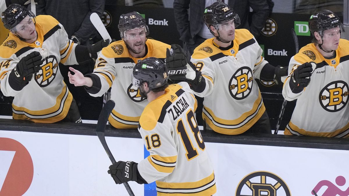 Zacha hvězdou při výhře Bostonu. Hertl se Zadinou zažili ponižující večer