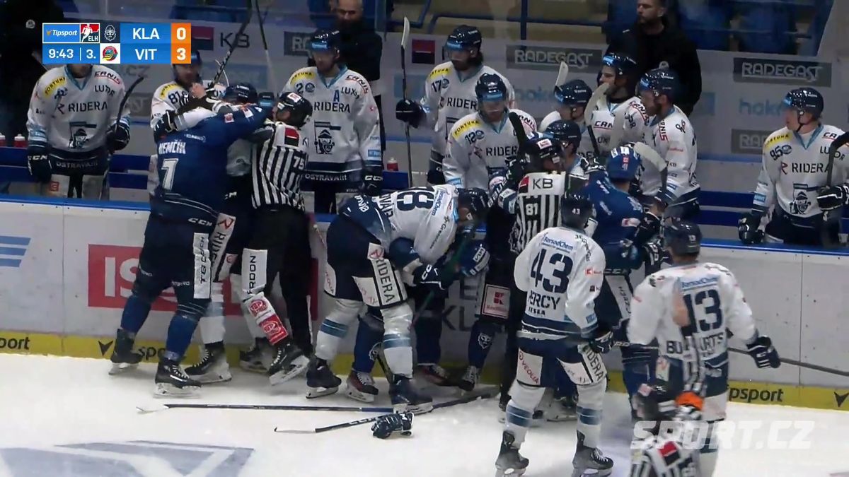 Bitka, sekání, napadení rozhodčího. Kladenská frustrace vyvrcholila třemi tresty