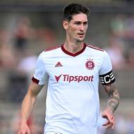 Tomáš Čvančara ze Sparty Praha během přátelského utkání s Opavou.