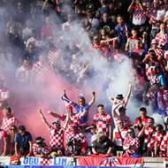 Chorvatští ultras okořenili duel pyrotechnickou vložkou