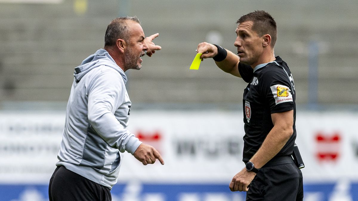 Pravdu bych vám řekl, ale nemůžu, povzdechl si Hronek. Rozhodčí podle něj okradli Teplice o penaltu