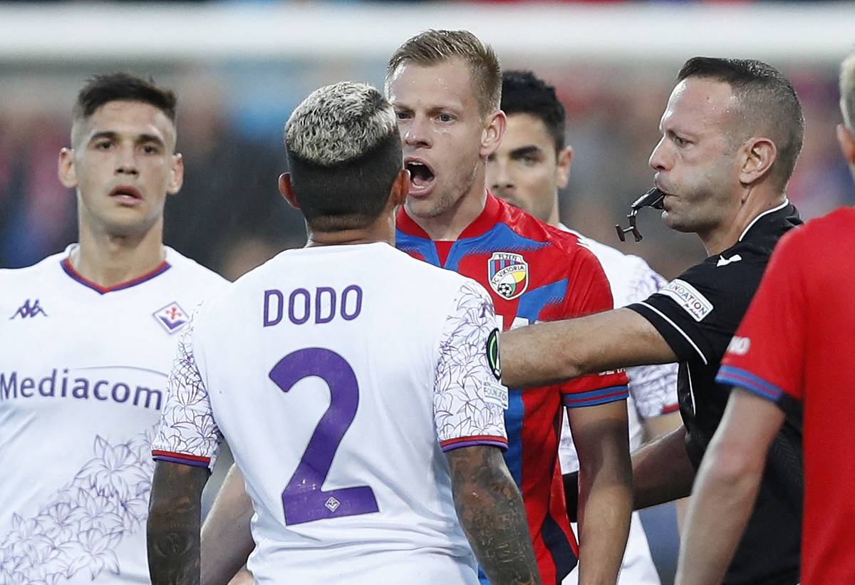 Emoce v utkání Plzně s Fiorentinou.