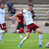 Kryštof Daněk ze Sparty Praha během přátelského utkání s SFC Opava.