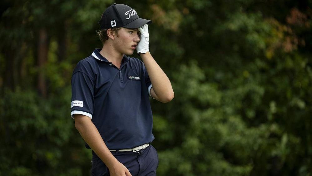 Třináctiletý Klein se na golfovém Czech Open dělí o osmé místo