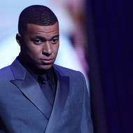 Kylian Mbappé na vyhlášení Zlatého míče v říjnu 2023.