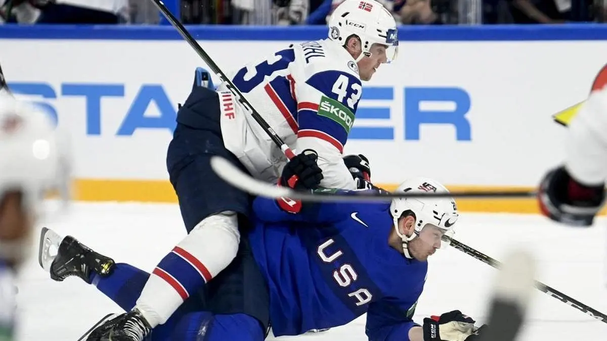 VM hockey 2023 |  USA – Norge 4:2, SESTRIH: Amerikanerne avsluttet gruppen med seier, de møter Sveits i kvartfinalen