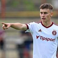 Kryštof Daněk ze Sparty Praha během přátelského utkání s Opavou.