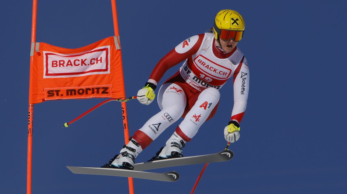 Rakouská lyžařka Ortliebová se před super-G ve Svatém Mořici vážně zranila