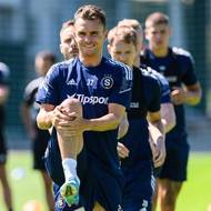 Andreas Vindheim během prvního tréninku letní přípravy Sparty na Strahově.