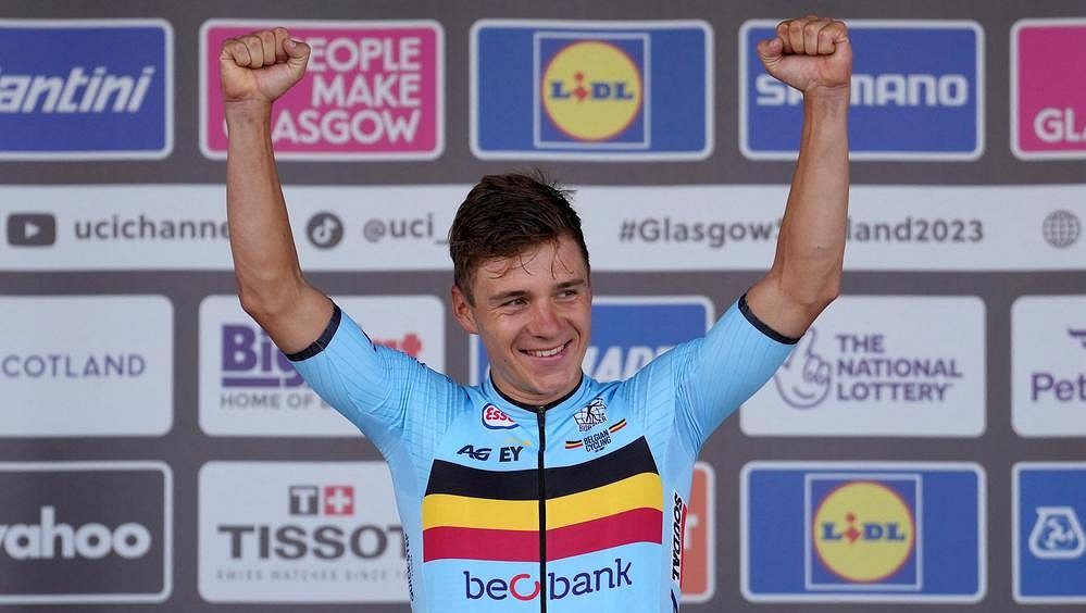 Belgiske Evenepoel vant verdenstimeforsøket, Vacek endte på den fjerde ti