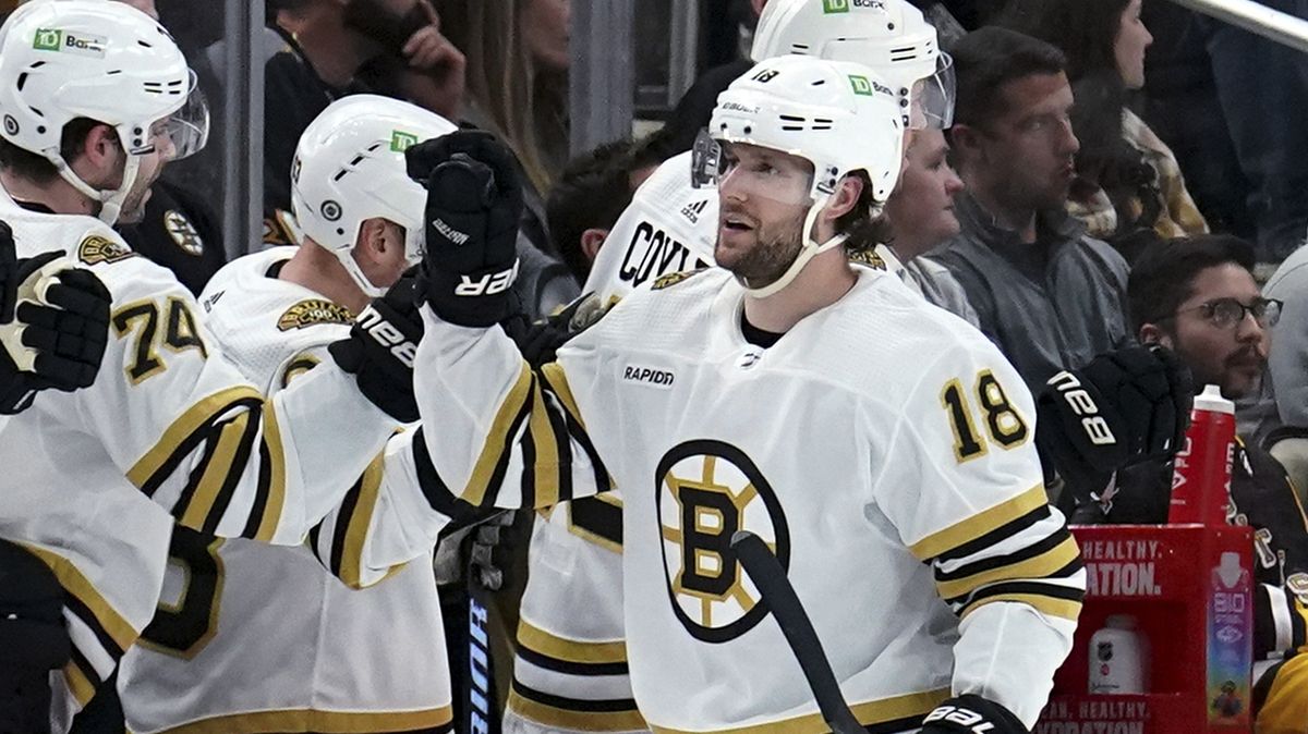 Zachův večer v NHL! Byl vyhlášen první hvězdou zápasu, Pastrňák zapsal dva body