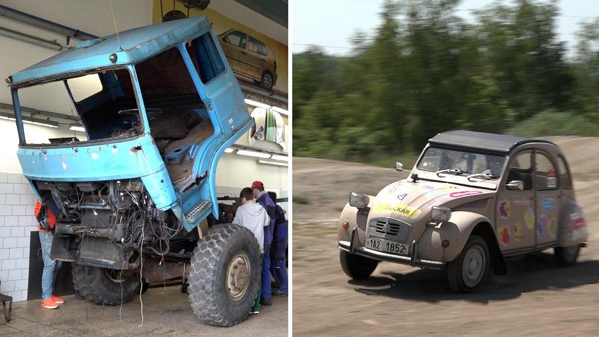 Kachna a Líza se chystají na Dakar. Auto z filmů o četnících a vrak. Český tým umí překvapit!