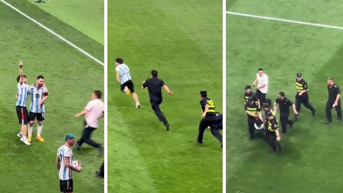 Čínský fanoušek objal Messiho, rok nesmí na stadiony