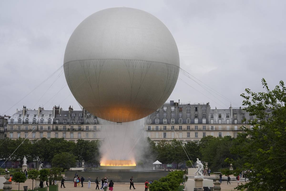 Balon v Tuilerijských zahradách 