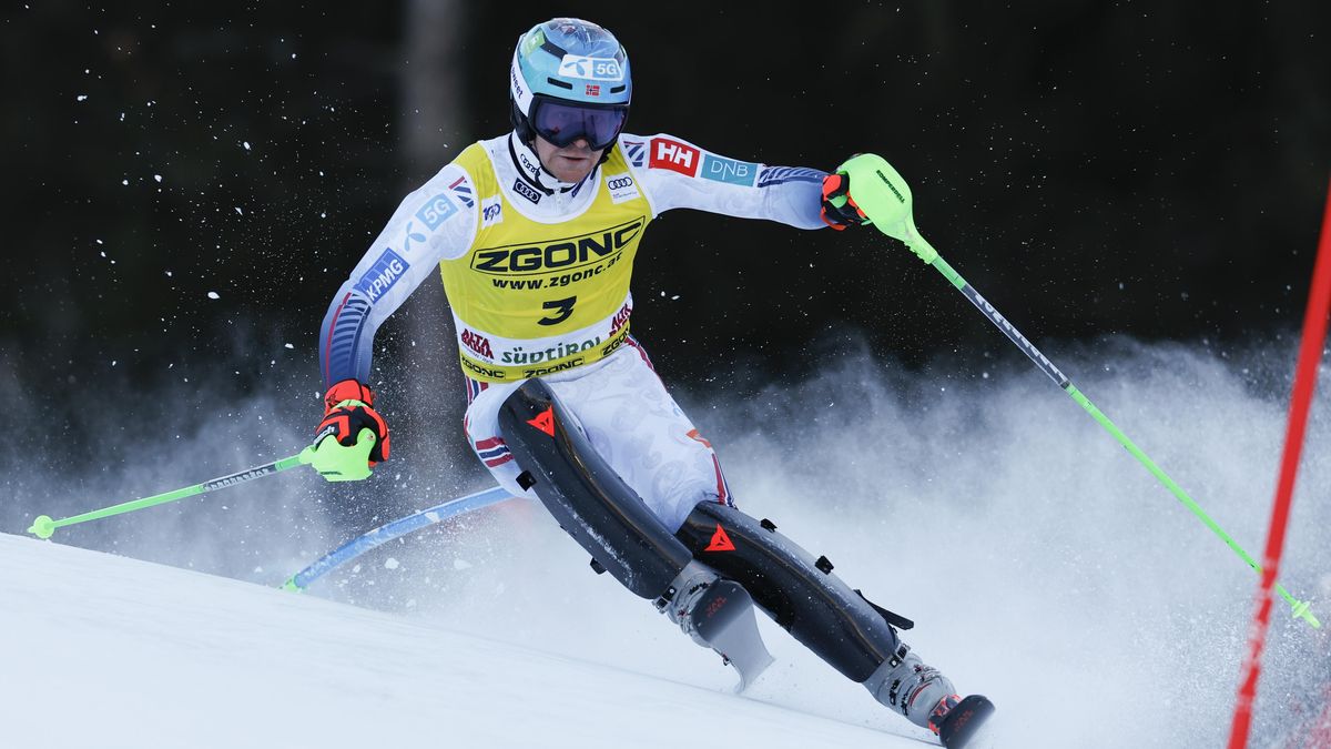 Předvánoční slalom v Alta Badii vede po prvním kole Nor Haugan