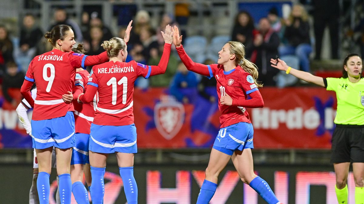 České fotbalistky nasázely Albánií pět branek, v Lize národů podruhé vyhrály
