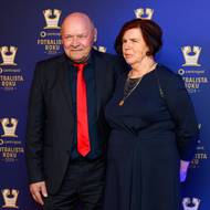 Trenér roku Miroslav Koubek s manželkou během slavnostního vyhlášení ankety Fotbalista roku 2024