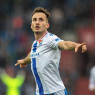 Gólová oslava Filipa Kubaly z Baníku Ostrava. 