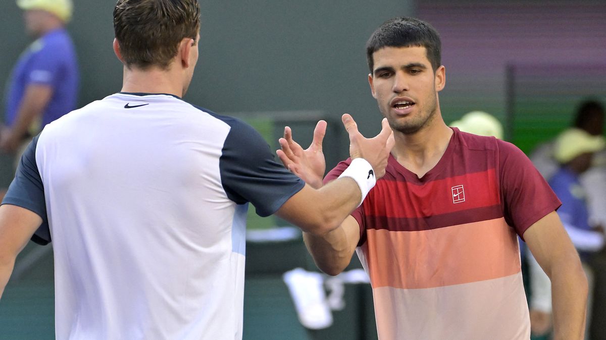 Alcaraz potřetí za sebou titul v Indian Wells nezíská, zastavil ho Draper
