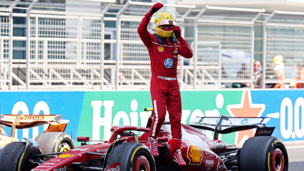 Lewis Hamilton ve Ferrari poprvé zvítězil. Čínský sprint vyhrál z první pozice na startu