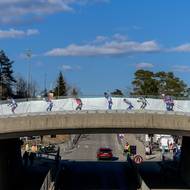 Pohled na trať hromadného startu mužů