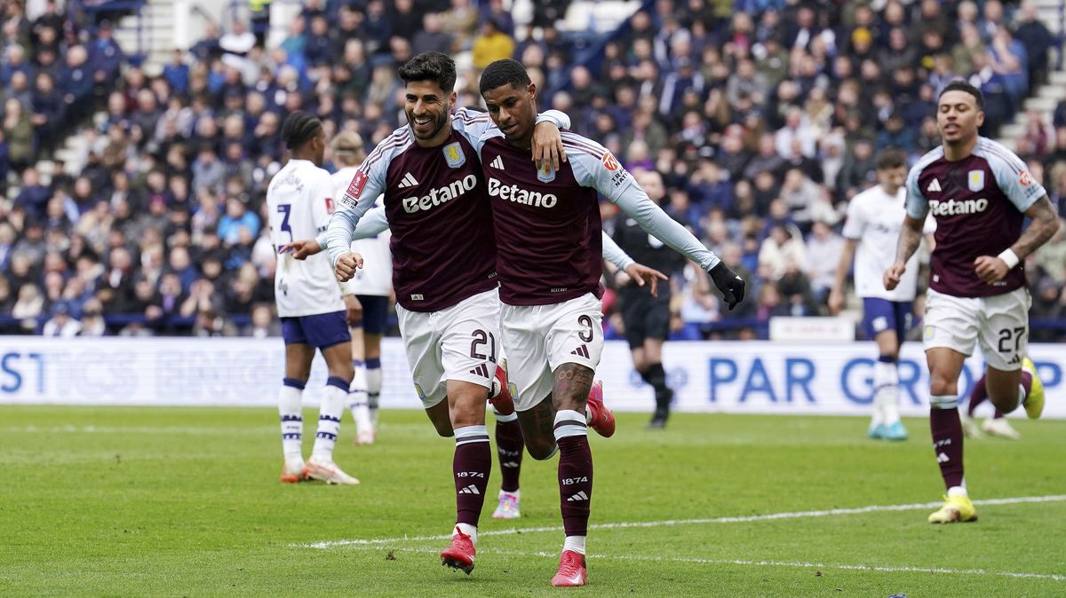 Rashford poprvé skóroval za Aston Villu a pomohl týmu do semifinále poháru