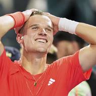 Bezprostřední radost Jakuba Menšíka, který po utkání prohlásil, že to byl asi největší den v jeho životě.