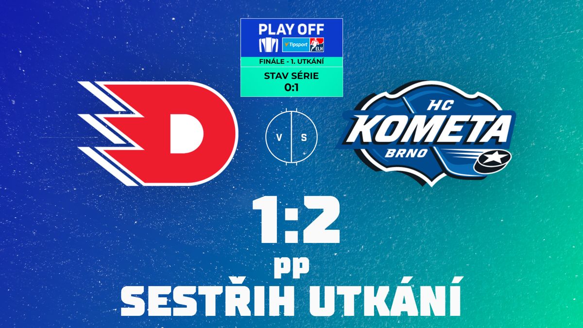 Videomomenty z druhého finálového utkání Pardubice - Brno. Dynamo musí v sérii dotahovat Kometu