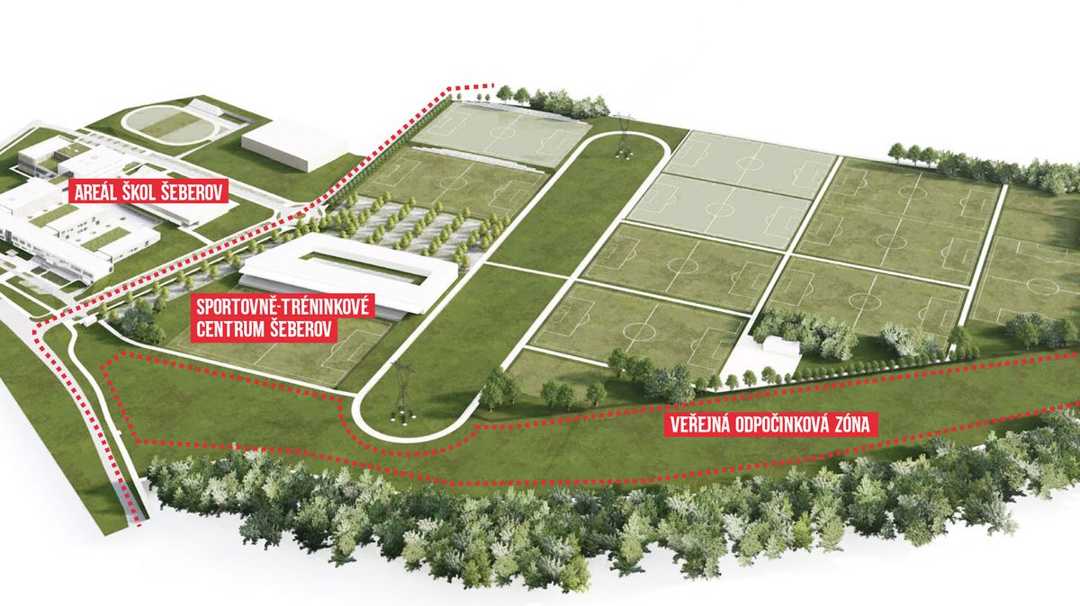 Slavia plánuje na Šeberově v rámci akademie vytvořit centrum sportu i volného času