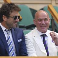 Andre Agassi a Justin Gimelstob na finále Wimbledonu