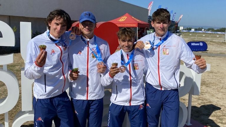 Čtyřkajak juniorů se postaral o první českou medaili na MS v Portugalsku