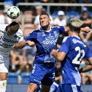 Hlavičkový souboj Andreje Stojčevského ze Slovácka a Jana Krále z Olomouce