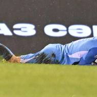 Brankář Sparty Peter Vindahl během zápasu v Aktobe