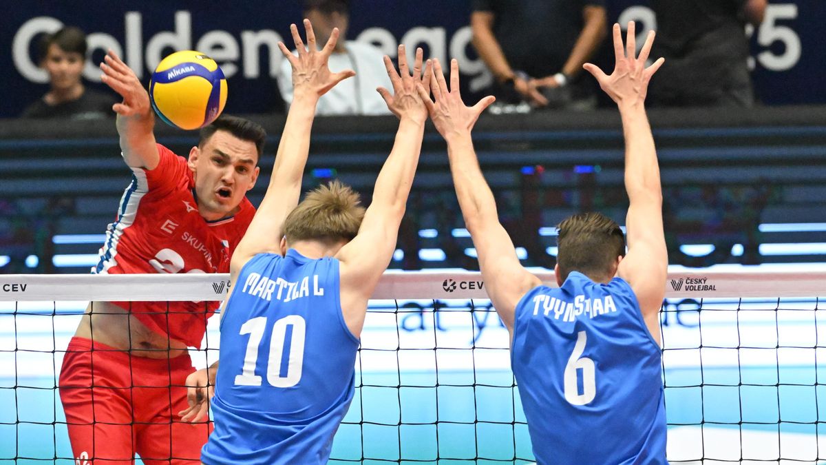 Volejbalisté končí stříbrní. Ve finále Zlaté evropské ligy podlehli Finům