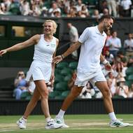 Šťastný vítězný pár wimbledonského mixu