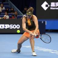 Linda Nosková při semifinálovém zápase proti Jessice Pegulaové