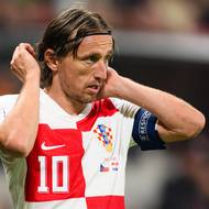 Luka Modrič z Chorvatska během utkání kvalifikace MS 2026 v Česku.