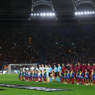 Fotbalisté Plzně před zápasem na AS Řím.