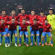 Českým tým před domácím kvalifikačním duelem proti Chorvatsku.