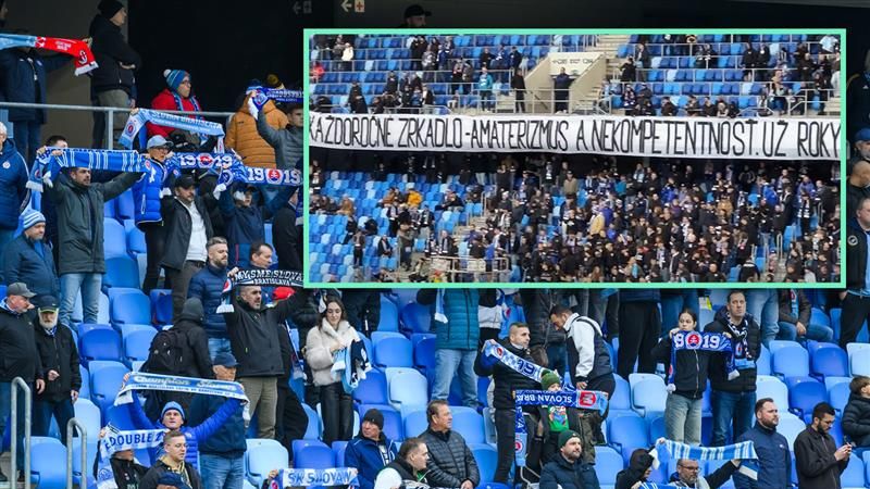 Ostrý vzkaz, urážky a sprostá verze chorálu. Tohle jsem nikdy nezažil, žasl kouč Slovanu nad chováním fanoušků