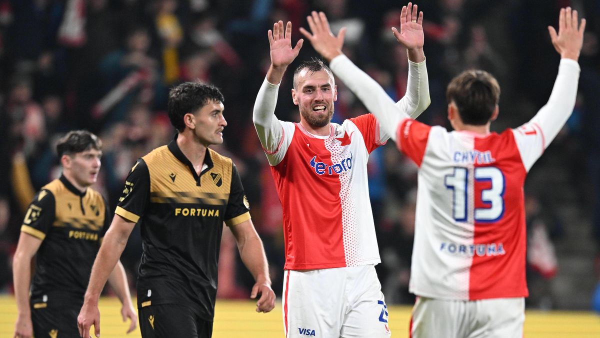 Slavia zdolala Baník a poskočila na čelo tabulky, rozhodly zbytečné chyby
