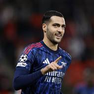 Radost Merina z Arsenalu po vstřelené brance proti Slavii