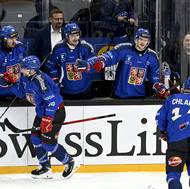 Český tým v zápase se Švýcary na Finských hrách