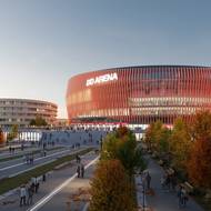 Plánovaná hokejová hala v Pardubicích