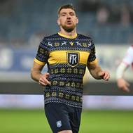 Teplický stoper Ladislav Takács ve vánočním dresu.