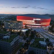 Plánovaná hokejová hala v Pardubicích