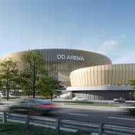 Plánovaná hokejová hala v Pardubicích